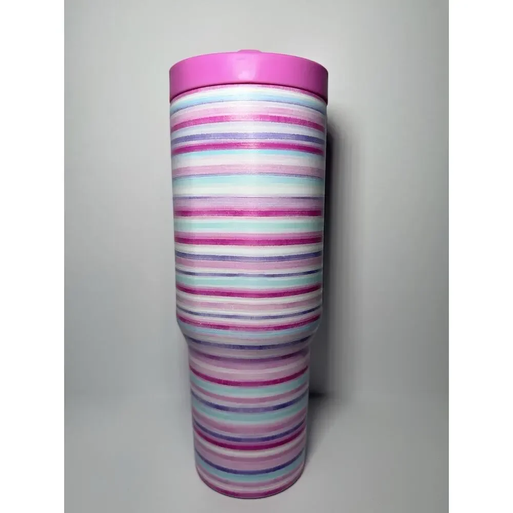 Hydrojug X Scheels PINK HORIZON 32oz Sport Traveler Tumbler Blue Purple Stripes